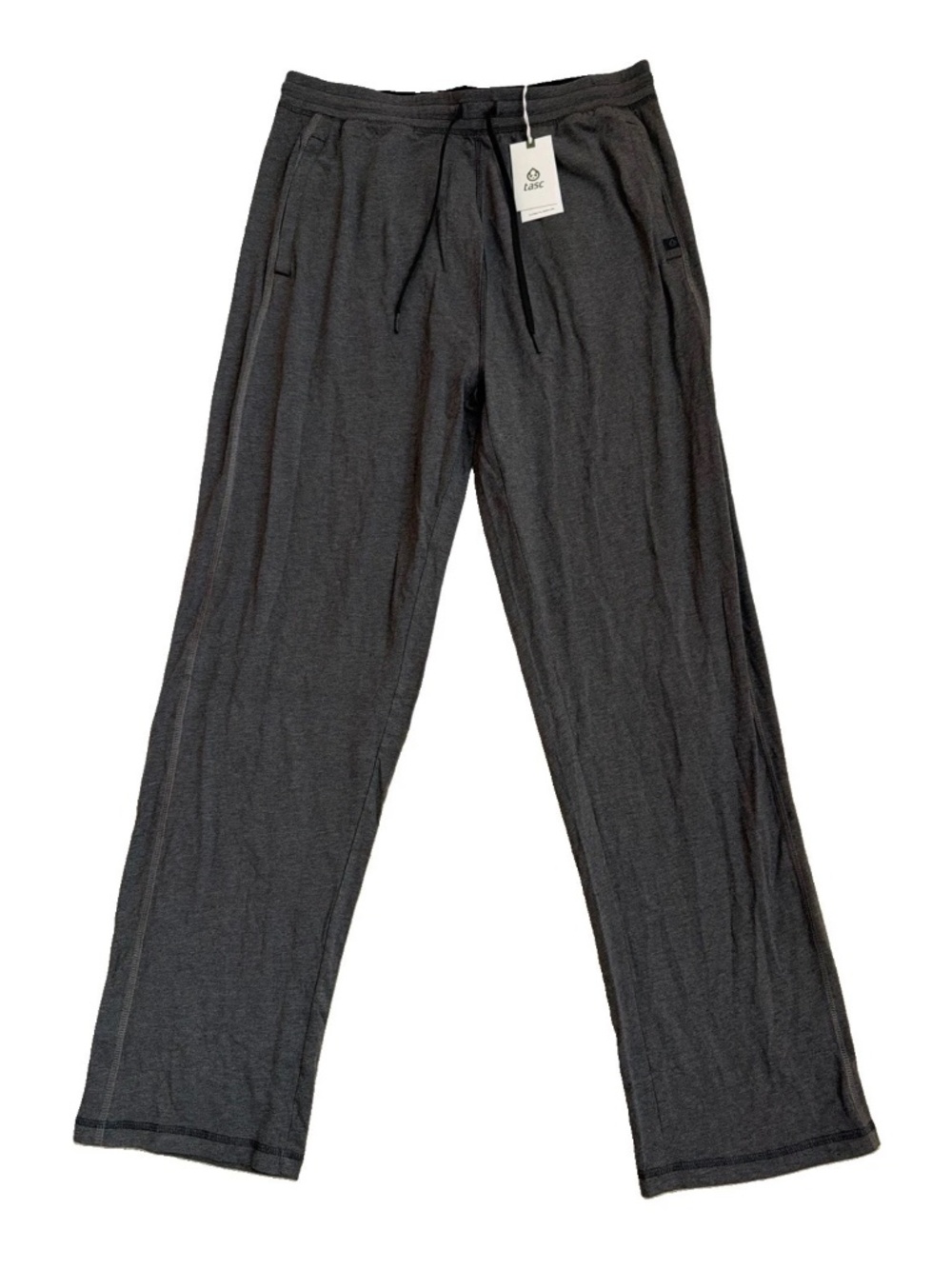 Tasc Performance Carrollton Pant Men's Size Large Black Heather Organic Cotton